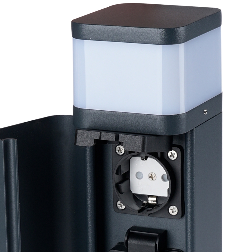 Brilagi - Външна лампа PILLAR с 2 SCHUKO контакта 1xG9/11W/230V IP44 антрацит