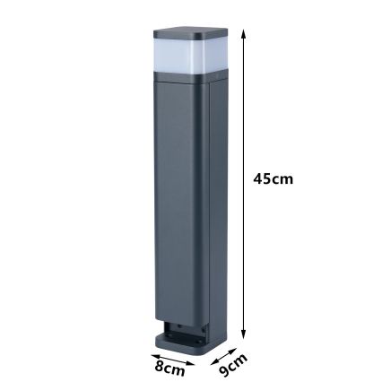 Brilagi - Външна лампа PILLAR с 2 SCHUKO контакта, 1xG9/11W/230V, IP44, антрацит