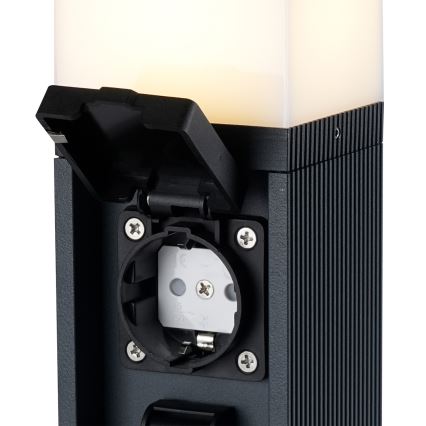 Brilagi -външна лампа с 2 SCHUKO контакта PILLAR 1xG9/11W/230V IP44 антрацит