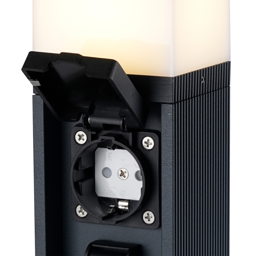 Brilagi -външна лампа с 2 SCHUKO контакта PILLAR 1xG9/11W/230V IP44 антрацит