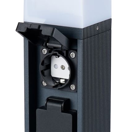 Brilagi - Външна лампа PILLAR с 2 SCHUKO гнезда 1xG9/11W/230V IP44 антрацит