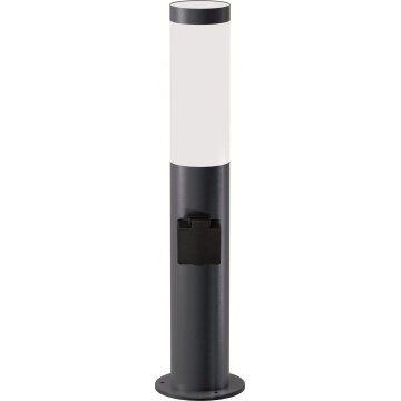 Brilagi - Външна лампа с вграден контакт ELIA 1xE27/20W/230V IP44 50 cm антрацит