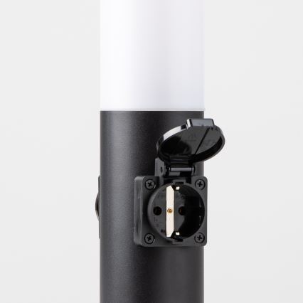 Brilagi - Външна лампа NOVA с 2 SCHUKO контакта, 1xE27/15W/230V, 40 см, IP44, черна