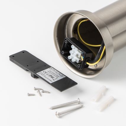 Brilagi - Външна лампа със сензор NOVA 1xE27/15W/230V 40 см IP44 матов хром