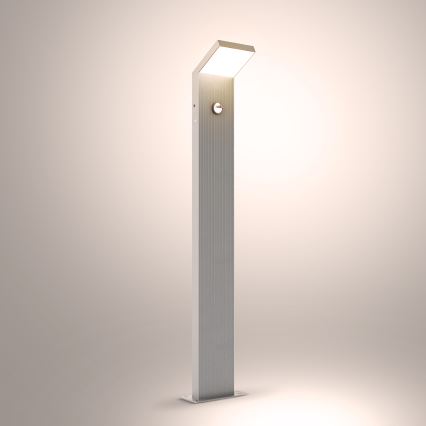 Brilagi - LED външна лампа със сензор RIANO LED/8W/230V сребриста IP65