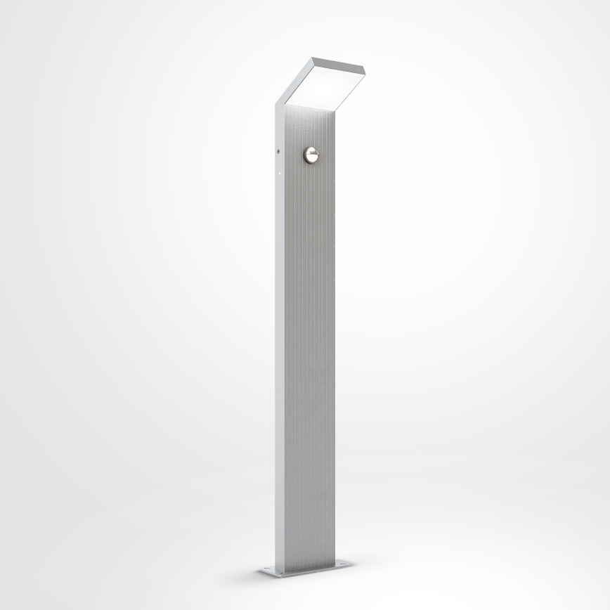 Brilagi - LED външна лампа със сензор RIANO LED/8W/230V сребриста IP65