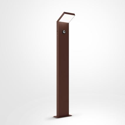 Brilagi - Външна LED лампа със сензор RIANO LED/8W/230V кафява IP65 80 cm