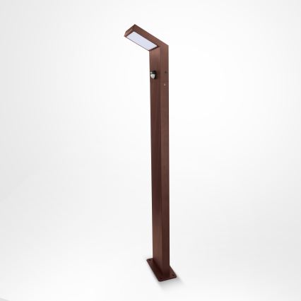 Brilagi - Външна LED лампа със сензор RIANO LED/8W/230V кафява IP65 80 cm