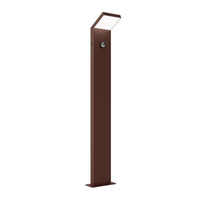 Brilagi - Външна LED лампа със сензор RIANO LED/8W/230V кафява IP65 80 cm