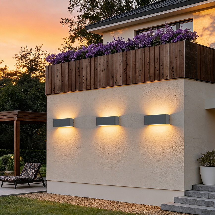 Brilagi - Външна LED настенна лампа DONNANI LED/7W/230V 20 cm антрацит IP44