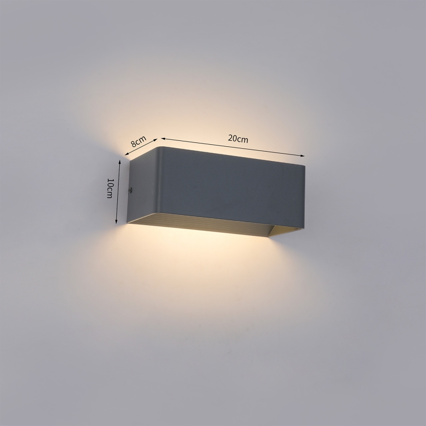 Brilagi - Външна LED настенна лампа DONNANI LED/7W/230V 20 cm антрацит IP44