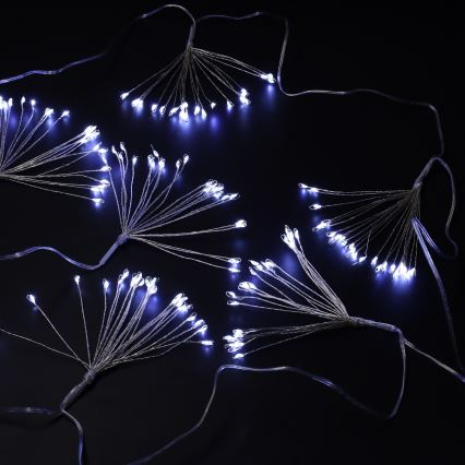 Brilagi - Външна LED верига 150xLED 5m IP44 студено бяло, ефект фойерверк
