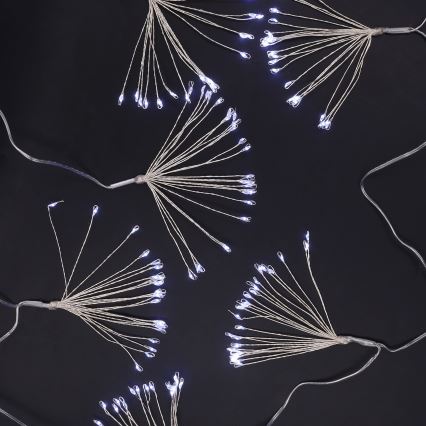 Brilagi - Външна LED верига 150xLED 5m IP44 студено бяло, ефект фойерверк
