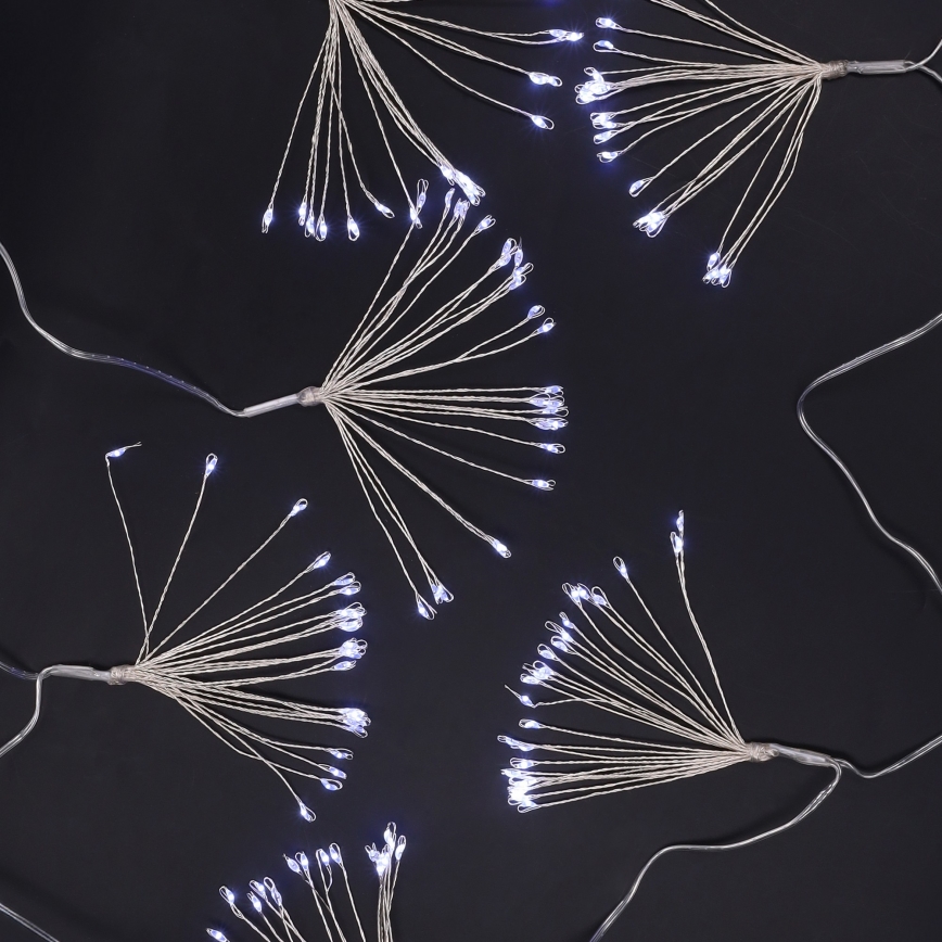 Brilagi - Външна LED верига 150xLED 5m IP44 студено бяло, ефект фойерверк