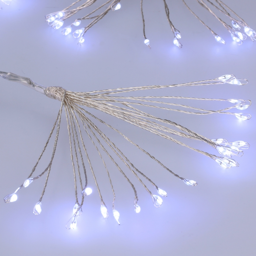 Brilagi - Външна LED верига 150xLED 5m IP44 студено бяло, ефект фойерверк