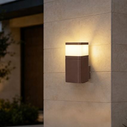 BRILAGI - Външна стенна лампа със SCHUKO контакт PILLAR 1xG9/11W/230V IP44 кафява