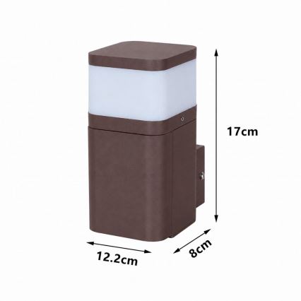 BRILAGI - Външна стенна лампа със SCHUKO контакт PILLAR 1xG9/11W/230V IP44 кафява