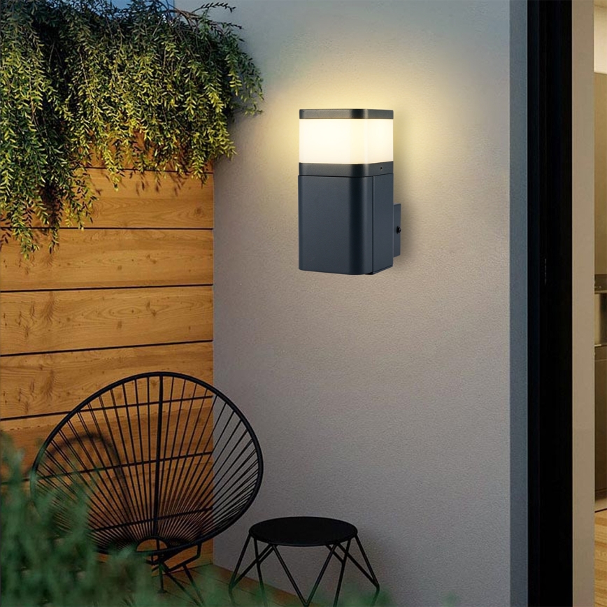 Brilagi - Външна стенна лампа с вграден контакт SCHUKO PILLAR 1xG9/11W/230V IP44 антрацит