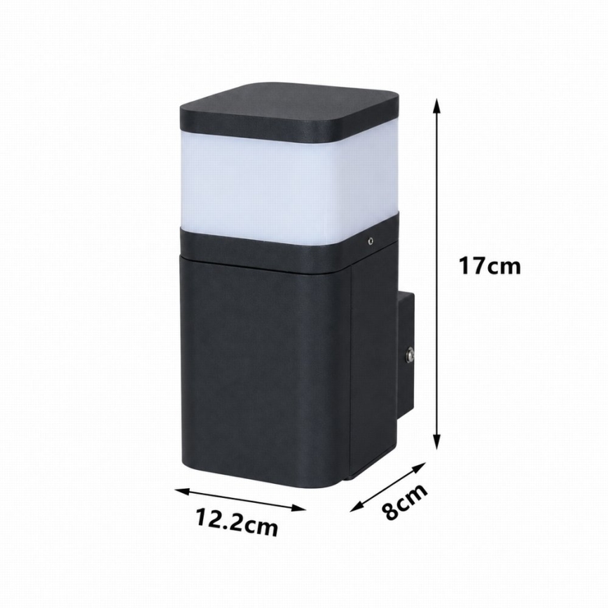 BRILAGI - Външна стенна лампа с контакт SCHUKO PILLAR 1xG9/11W/230V IP44 черна