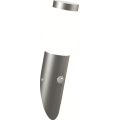 Brilagi - Външна стенна лампа със сензор ELIA 1xE27/20W/230V IP44 матов хром