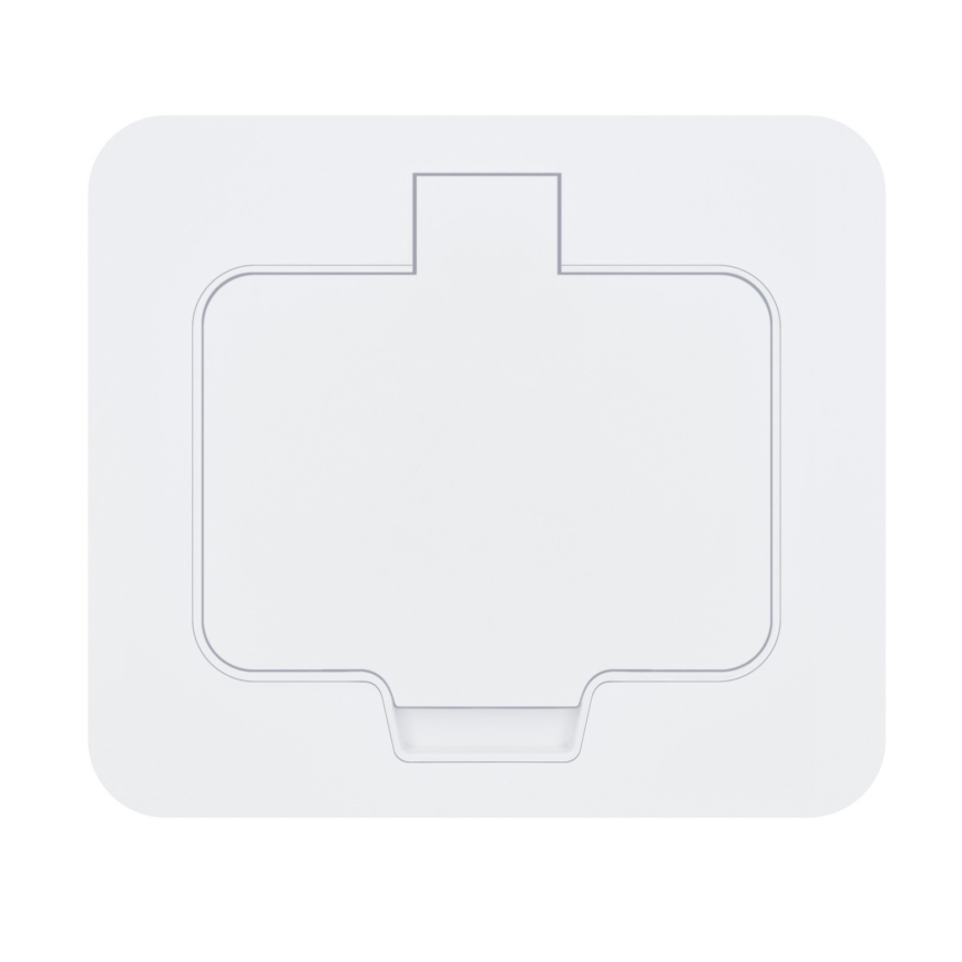 Brilagi - Външна вградена подова розетка IP55, бяла, правоъгълна