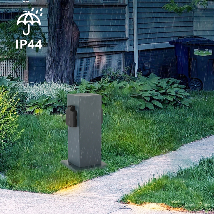 Brilagi - Външна колона с контакт PILLAR 1Z SCHUKO 230V IP44 антрацит