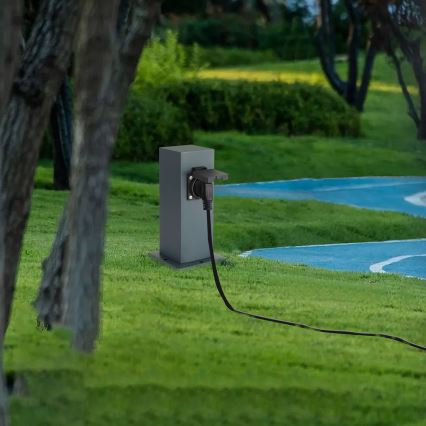 Brilagi - Външна колона с контакт PILLAR 1Z SCHUKO 230V IP44 антрацит