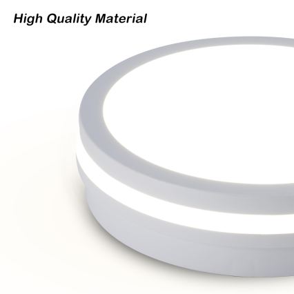 Brilagi - LED външно таванно осветително тяло със сензор BENE, LED/18W/230V, Ø 21,5 см, бяло, IP54