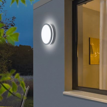 BRILAGI - LED външно осветително тяло с датчик BENE LED/24W/230V Ø 26 см антрацит IP54