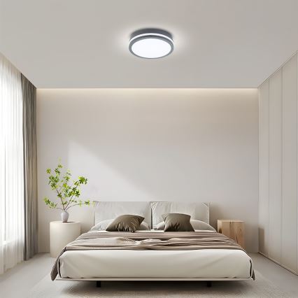 BRILAGI - LED външно осветително тяло с датчик BENE LED/24W/230V Ø 26 см антрацит IP54