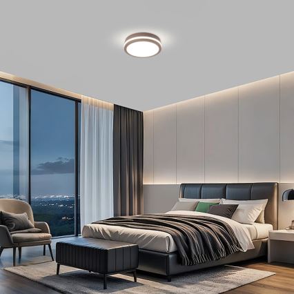 Brilagi - външно LED таванно осветително тяло BENE LED/18W/230V, диаметър 21,5 см, кафяво, IP54