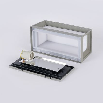 Brilagi - Външно настенно осветително тяло PARKER 1xE27/60W/230V сиво IP44