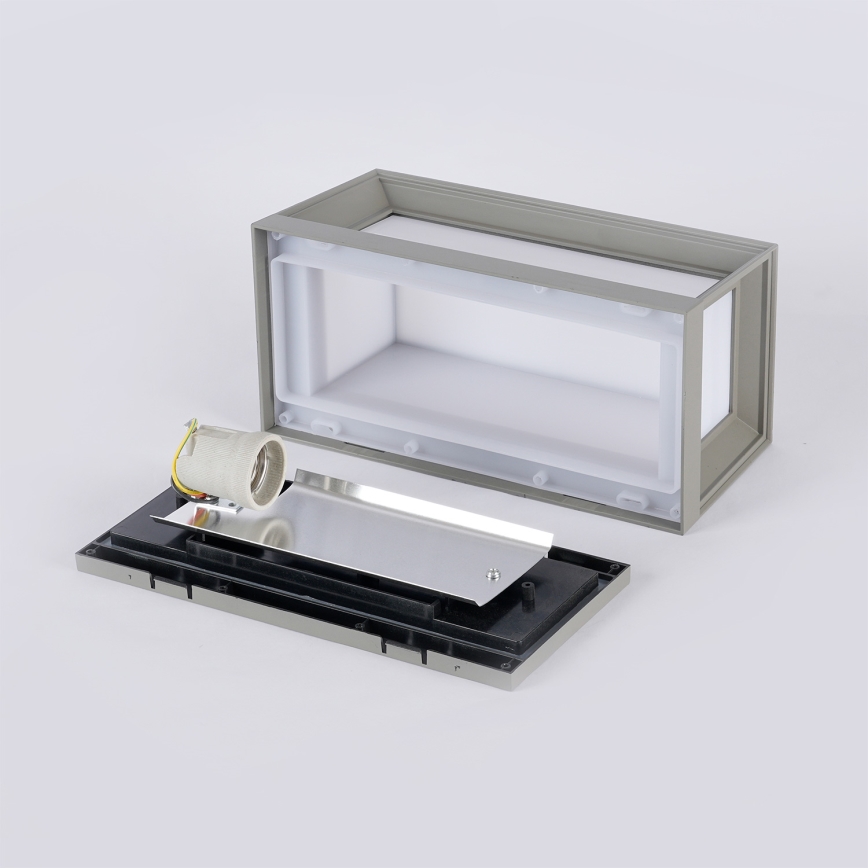 Brilagi - Външно настенно осветително тяло PARKER 1xE27/60W/230V сиво IP44