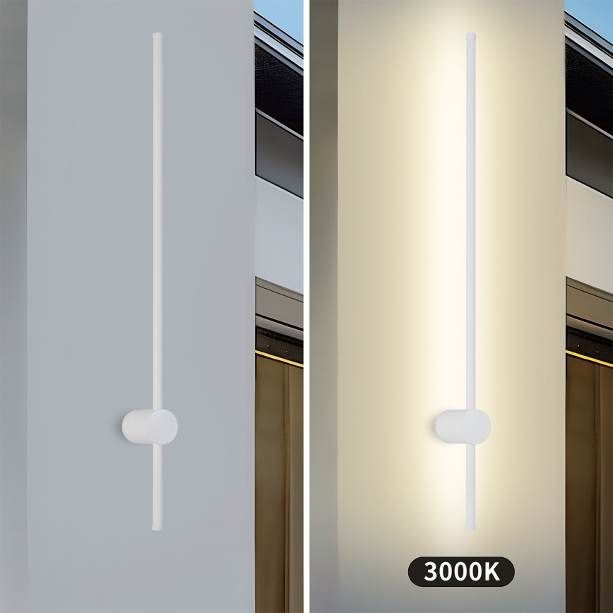 Brilagi - Външна стенна лампа AURA LED/20W/230V 3000K IP54 97 cm бяла CRI 90