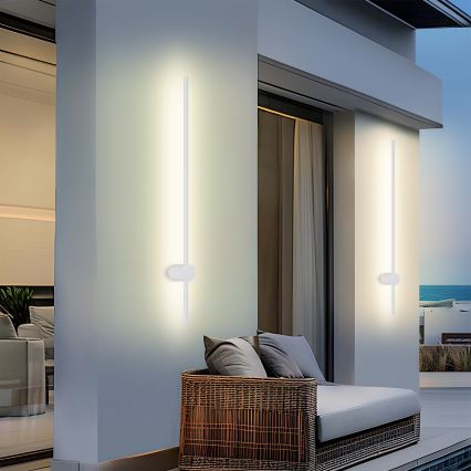 Brilagi - Външна стенна лампа AURA LED/20W/230V 3000K IP54 97 cm бяла CRI 90