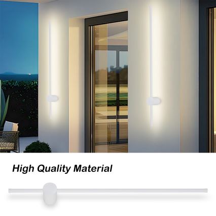 Brilagi - Външна стенна лампа AURA LED/20W/230V 3000K IP54 97 cm бяла CRI 90