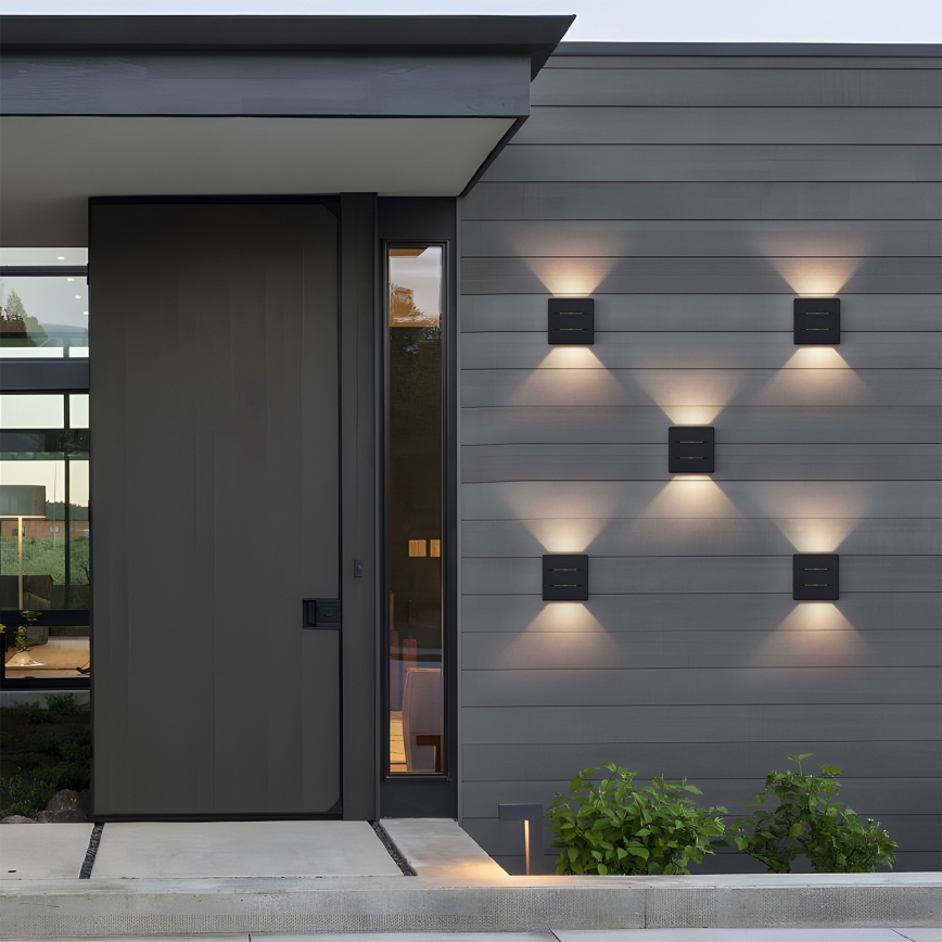 Brilagi - Външно стенно LED осветително тяло DOUBLERAY LINE LED/6W/230V черно IP54