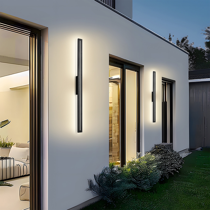 Brilagi - LED външно стенно осветително тяло LINEO LED/24W/230V 4000K IP65 100 cm черно CRI 90