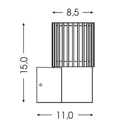 BRILAGI - Външно стенно осветително тяло ARMOR 1xGU10/35W/230V IP44 сиво