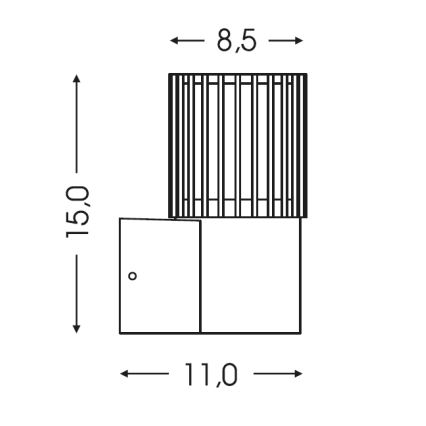 BRILAGI - Външно стенно осветително тяло ARMOR 1xGU10/35W/230V IP44 кафяво