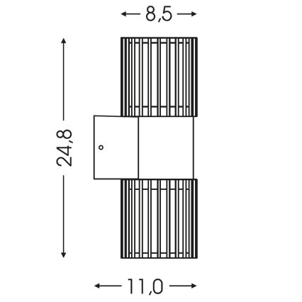 BRILAGI - Външно стенно осветително тяло ARMOR 2xGU10/35W/230V IP44 черно
