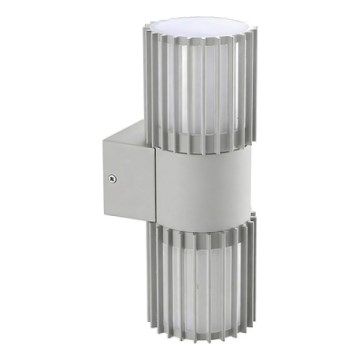 BRILAGI - Външно стенно осветително тяло ARMOR 2xGU10/35W/230V IP44 сиво