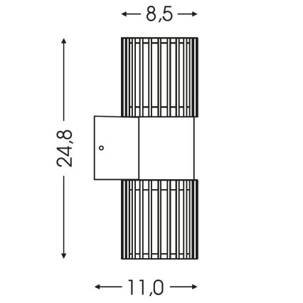 BRILAGI - Външно стенно осветително тяло ARMOR 2xGU10/35W/230V IP44 сиво