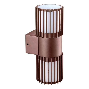 BRILAGI - Външно стенно осветително тяло ARMOR 2xGU10/35W/230V IP44 кафяво