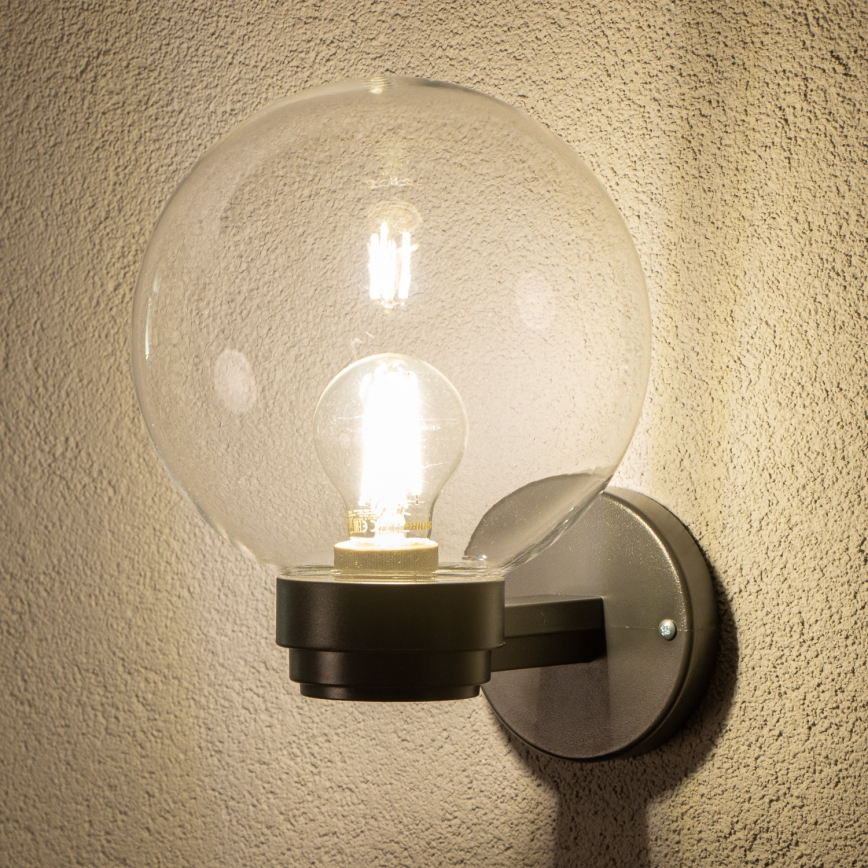 BRILAGI - Външно стенно осветително тяло HARBOR 1xE27/40W/230V IP33 черно/прозрачно