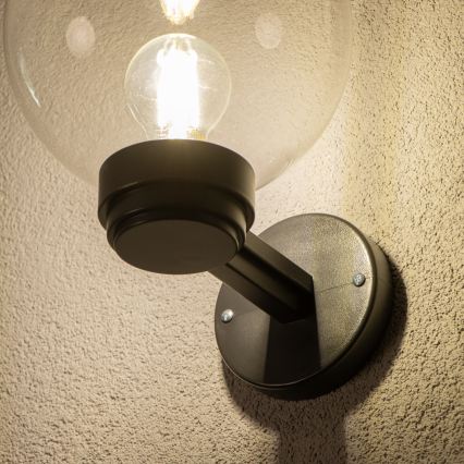 BRILAGI - Външно стенно осветително тяло HARBOR 1xE27/40W/230V IP33 черно/прозрачно