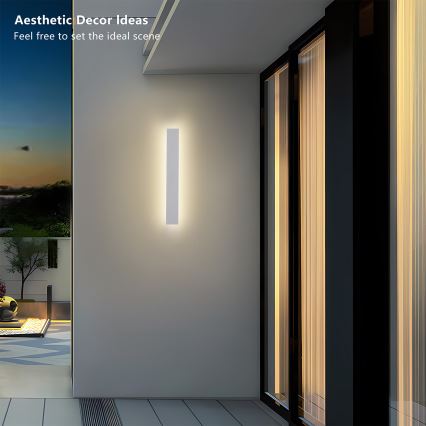 Brilagi - LED външен стенен осветител LINEAR LED/12W/230V 3000K IP65 50 см бял CRI 90