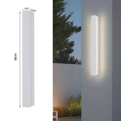 Brilagi - LED външен стенен осветител LINEAR LED/12W/230V 3000K IP65 50 см бял CRI 90