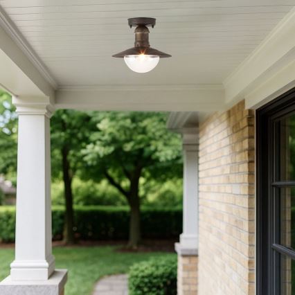 Brilagi - Външно таванно осветително тяло MOLDE 1xE27/60W IP44 бронз/патина