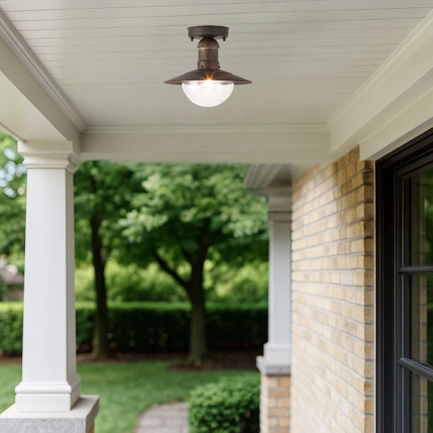 Brilagi - Външно таванно осветително тяло MOLDE 1xE27/60W IP44 бронз/патина